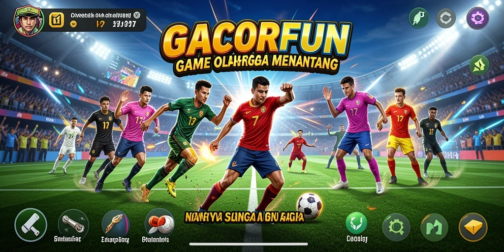 Tampilan gameplay menarik GACORFUN dengan beragam olahraga.