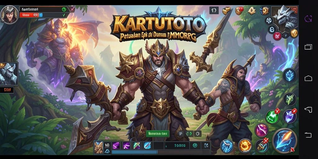 Tangkapan layar KARTUTOTO menampilkan aksi pertempuran seru di dunia MMORPG.