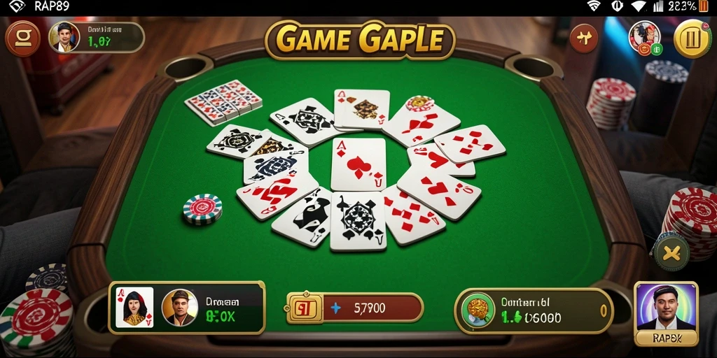 Screenshot dari gameplay seru Gaple di RAP89.