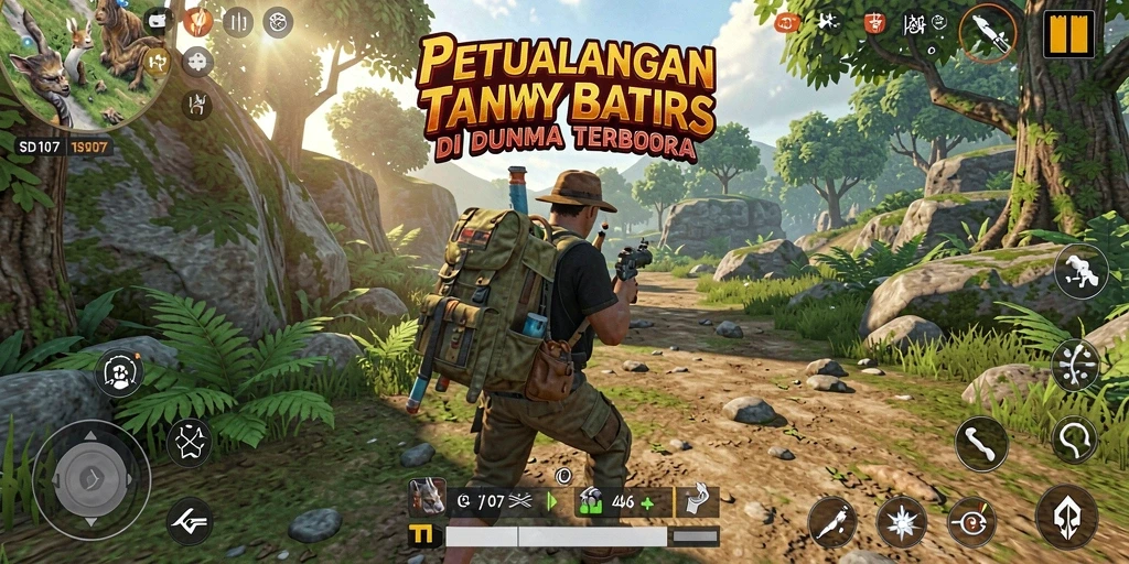 Tampilan gameplay mengesankan dalam dunia Open World yang luas.